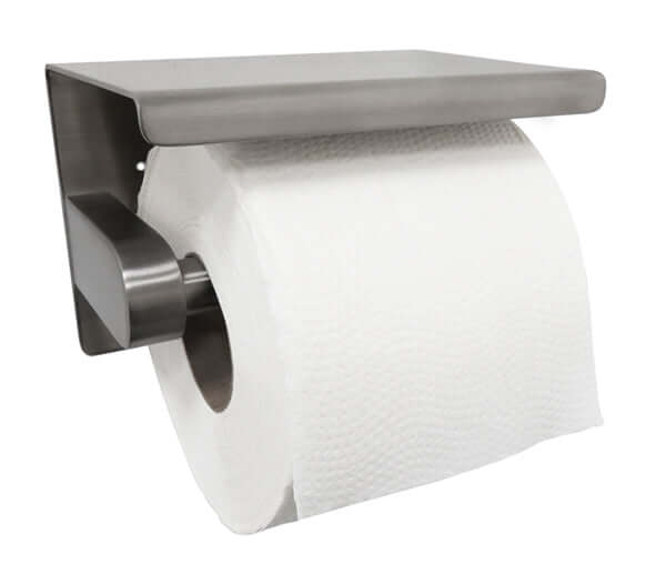 Porte-rouleau de toilette avec tablette Wiesbaden 304 inox