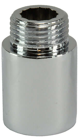 Raccord d'extension de robinet 3/4 x 10 mm Chrome Wiesbaden