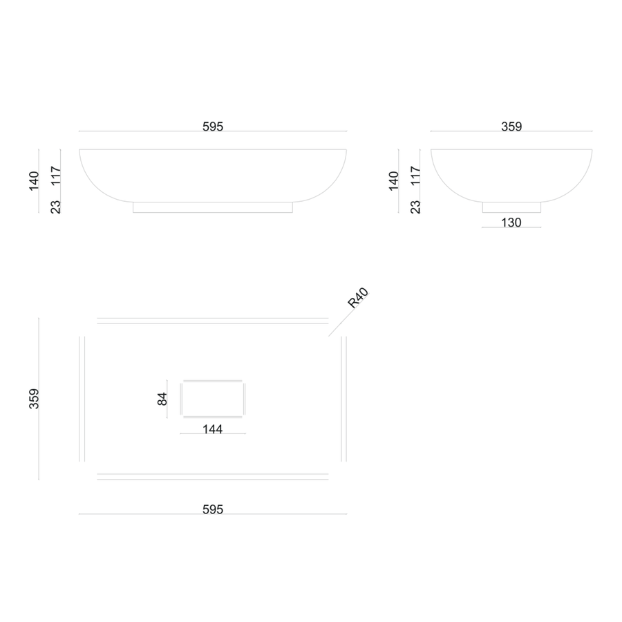 ALONI Solid Surface Waskom – Lidya