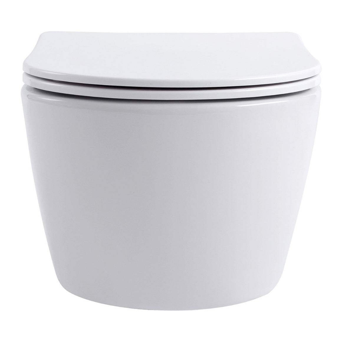 Aloni Pro hangtoilet / ophang WC – randloos – met zitting – compact 49 cm – mat wit #kleur_mat-wit