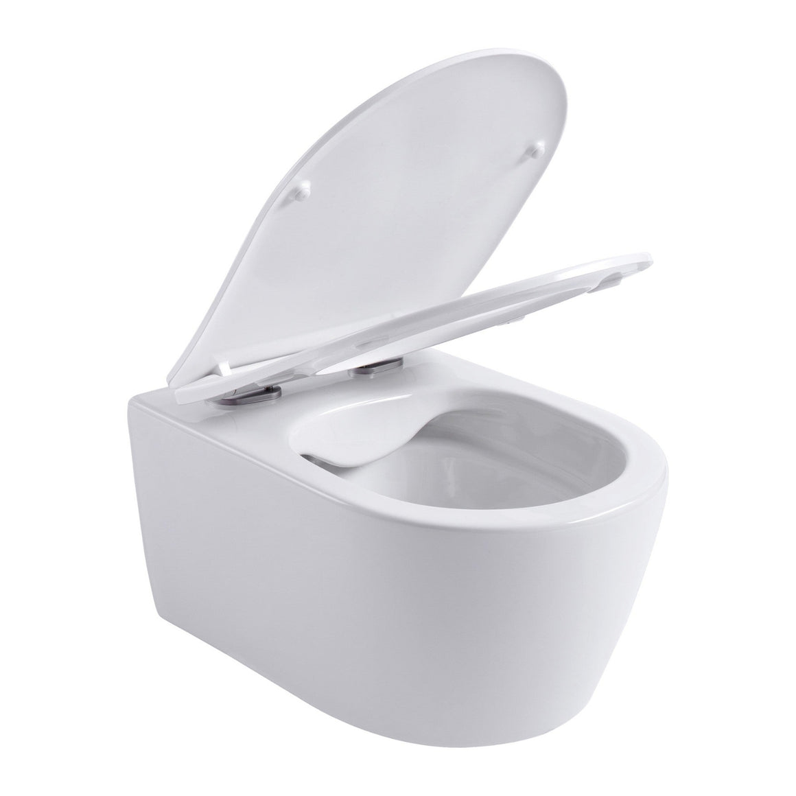 Aloni Pro hangtoilet / ophang WC – randloos – met zitting – compact 49 cm – mat wit #kleur_mat-wit