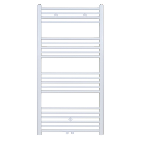 BELRAD Badkamer Radiator Mat Wit Geborsteld – Middenaansluiting