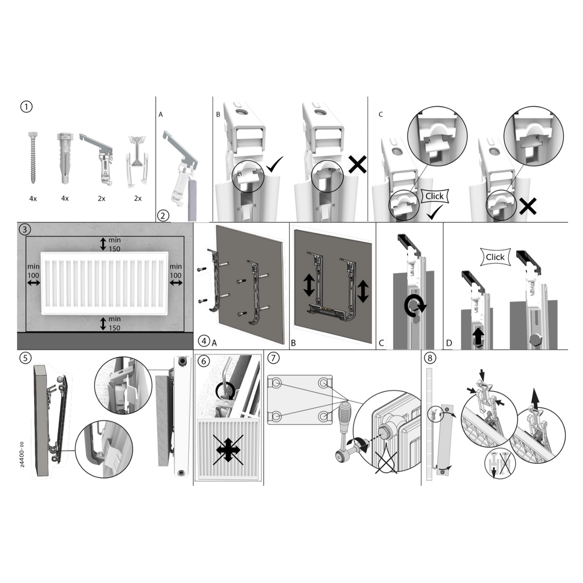 BELRAD J-console voor standaard radiator H600 – Metaal