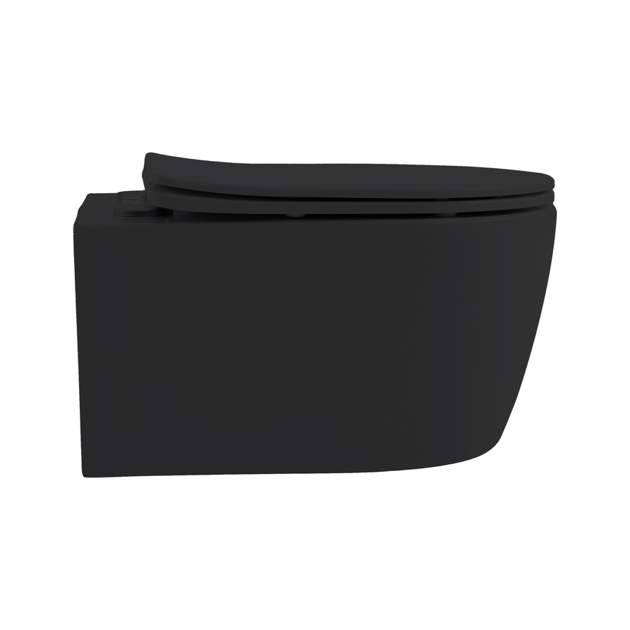 Aloni Pro hangtoilet / ophang WC – randloos – met zitting – compact 49 cm