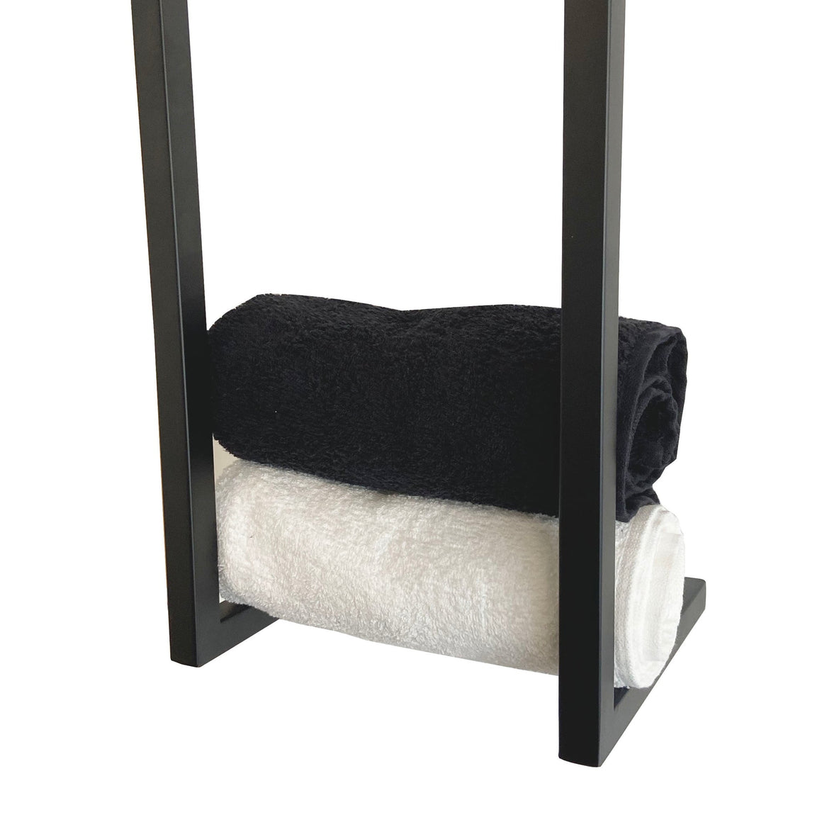 Wiesbaden Loft handdoekrek 95 x 25 x 20 cm / mat zwart - productfoto