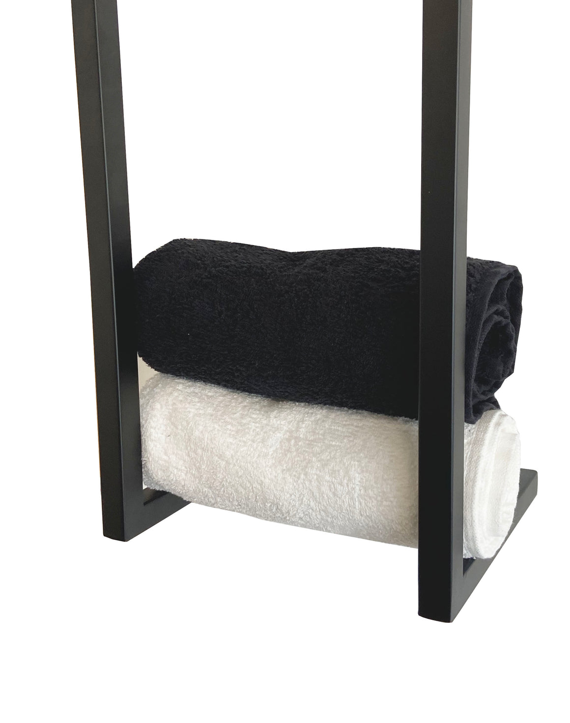Wiesbaden Loft handdoekrek 95 x 25 x 20 cm / mat zwart - productfoto