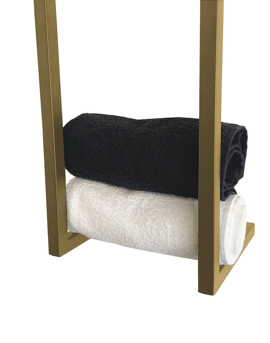 Wiesbaden Loft handdoekrek PVD 95 x 25 x 20 cm / geborsteld messing - productfoto