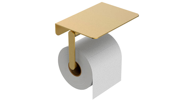Wiesbaden Alonzo toiletrolhouder met planchet PVD
