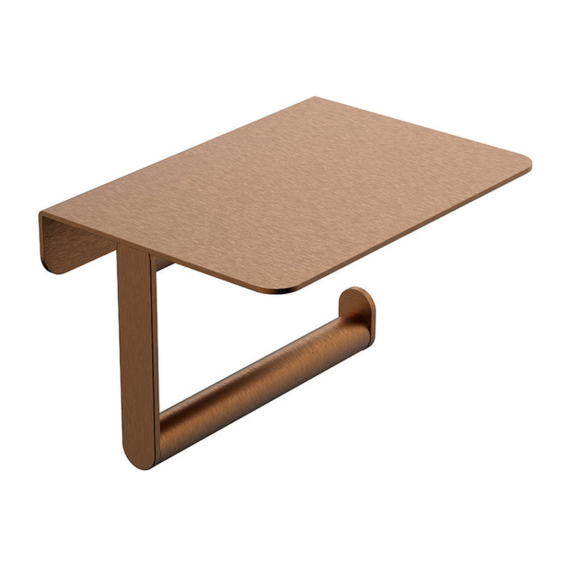 Wiesbaden Alonzo toiletrolhouder met planchet Geborsteld brons koper - productfoto