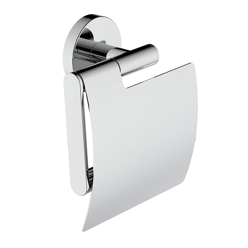 Wiesbaden Alonzo toiletrolhouder met klep Chroom - productfoto