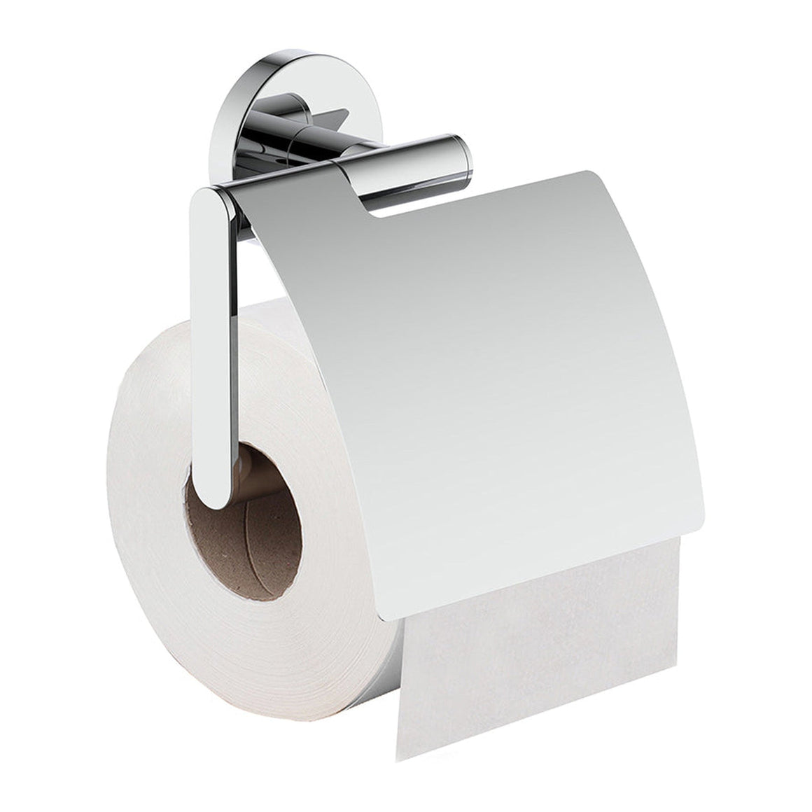 Wiesbaden Alonzo toiletrolhouder met klep Chroom - productfoto