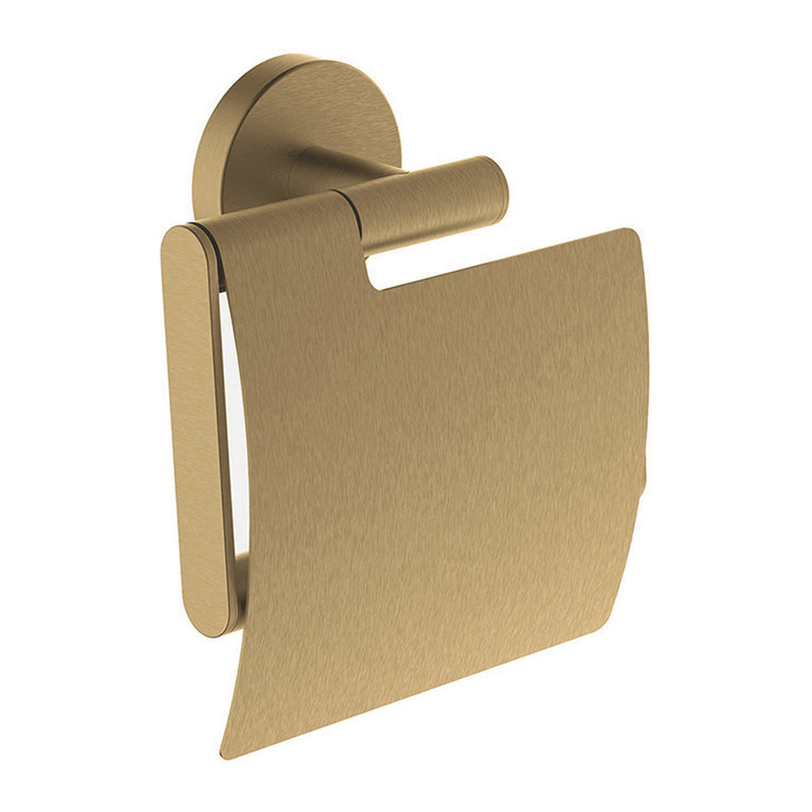 Wiesbaden Alonzo toiletrolhouder met klep PVD Geborsteld messing - productfoto