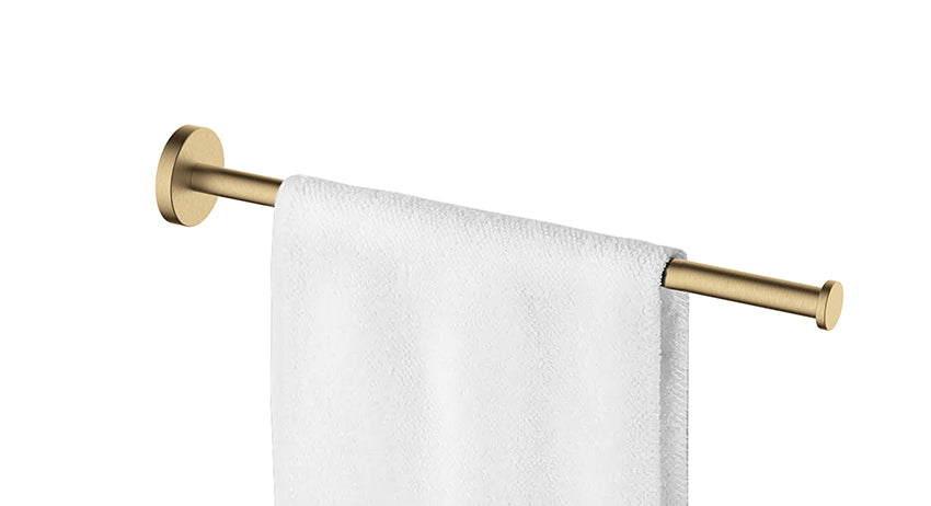 Wiesbaden Alonzo handdoekrek 1-armig PVD Geborsteld messing - productfoto