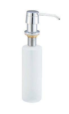 pompe à savon encastrable chrome plastique bouteille 250ml