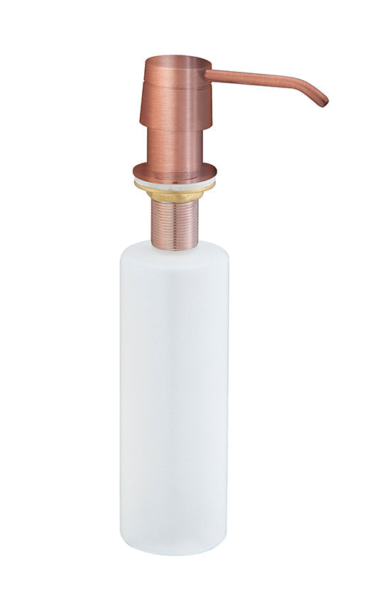 pompe à savon encastrable cuivre brossé bouteille en plastique 250ml