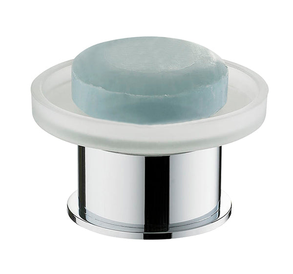 Ida bol en verre porte-savon chrome