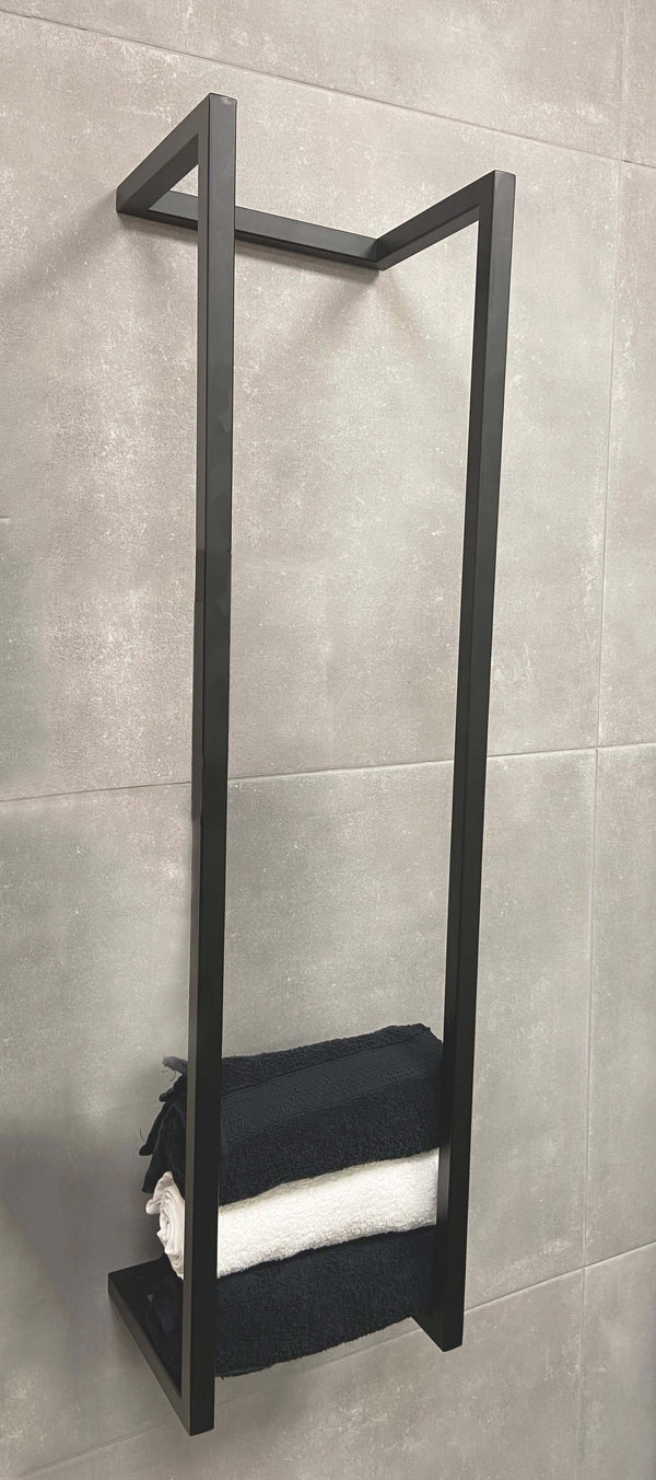 Porte-serviettes industriel Loft Wiesbaden en noir mat
