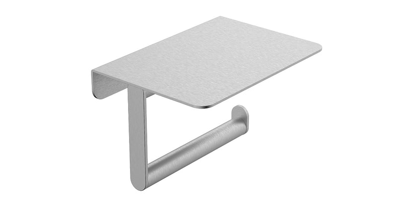 Wiesbaden Alonzo toiletrolhouder met planchet Geborsteld RVS - productfoto