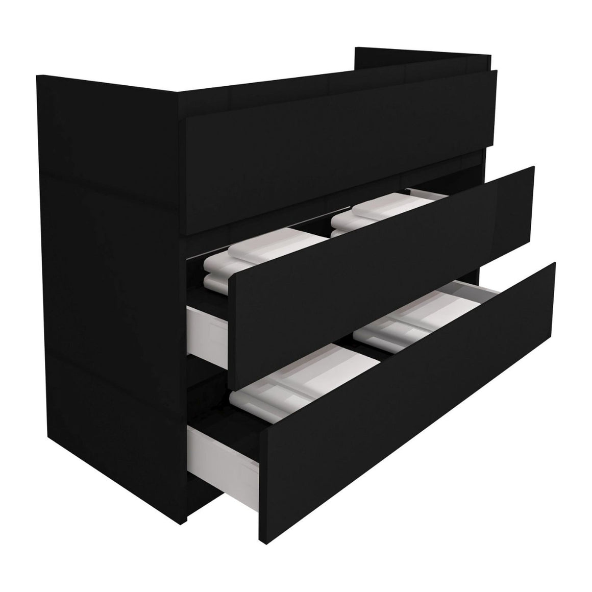 Aloni Jupiter wastafelonderkast – Softclose – Zwart 120 cm #kleur_zwart
