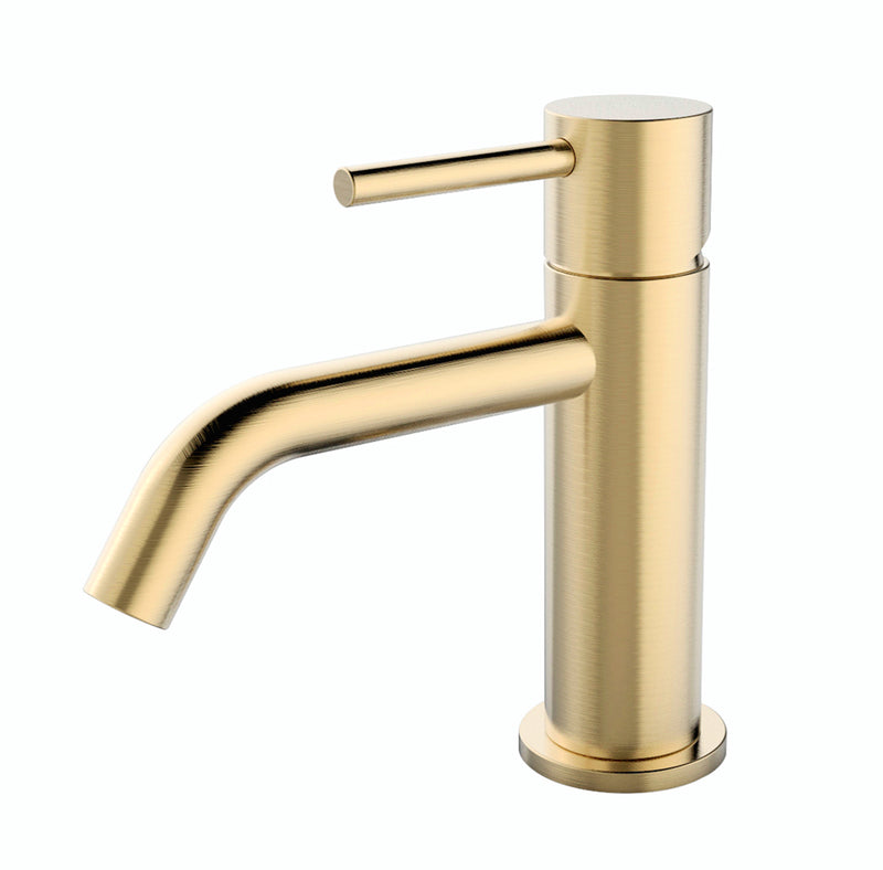 Wiesbaden Style wastafelkraan PVD geborsteld messing - productfoto