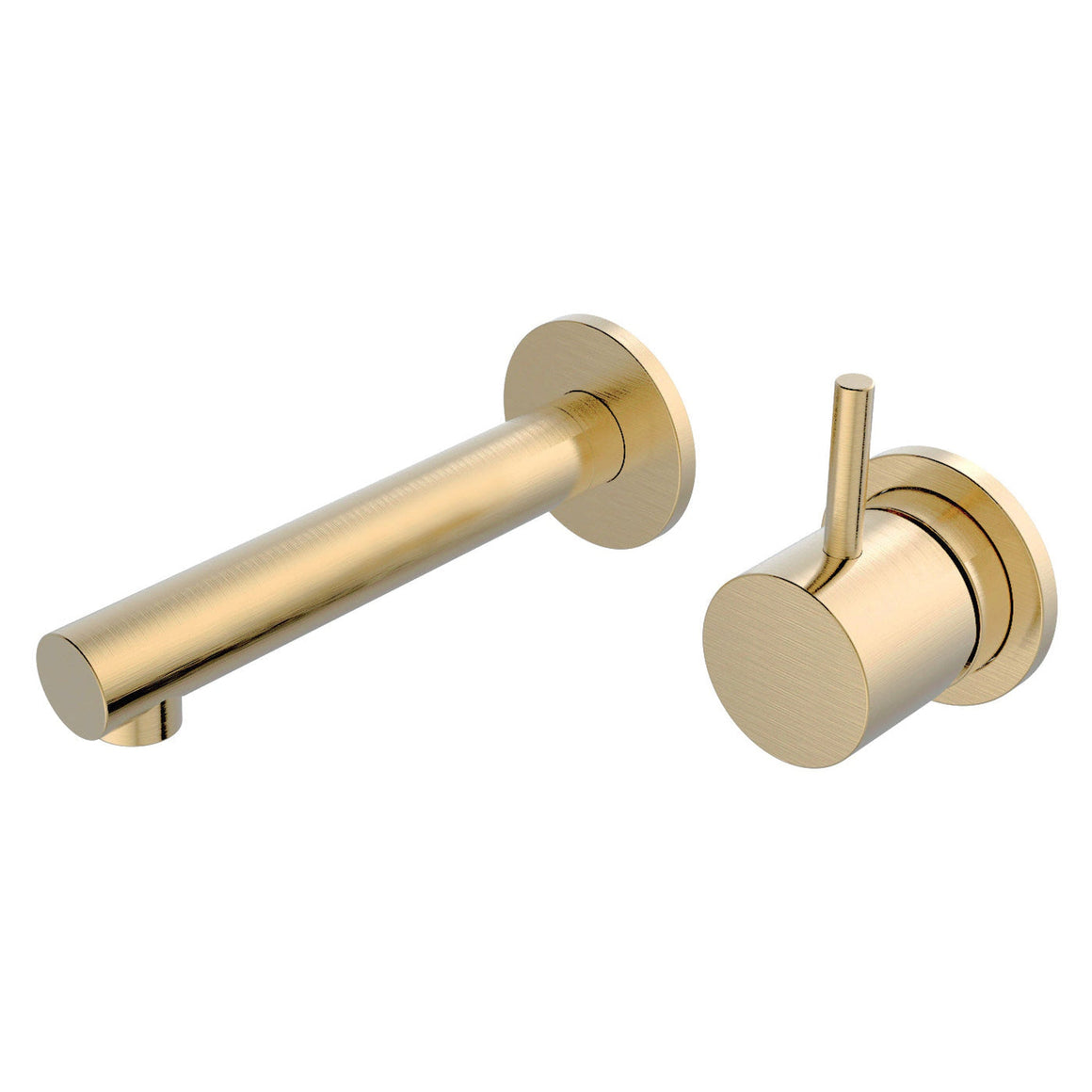 Wiesbaden Style wastafelkraan inbouw PVD geborsteld messing - productfoto