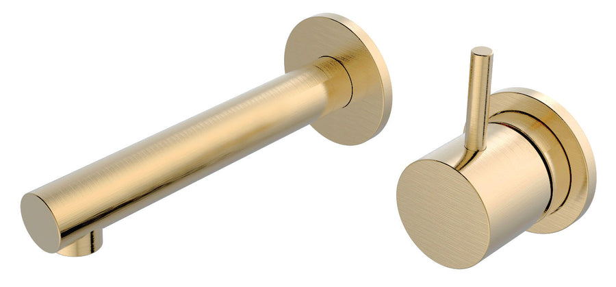 Wiesbaden Style wastafelkraan inbouw PVD geborsteld messing - productfoto