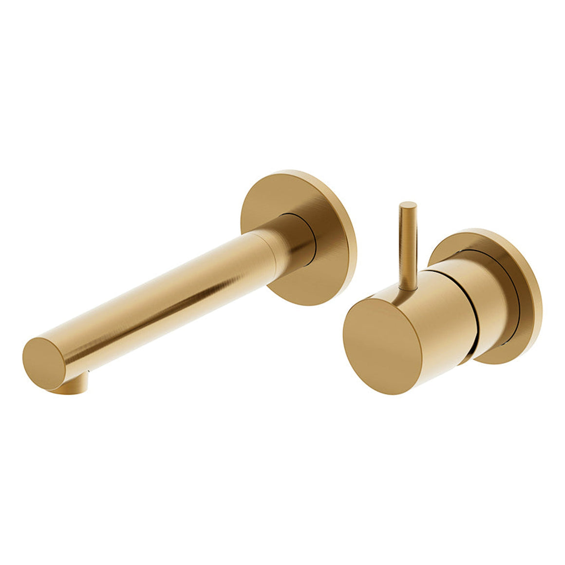 Wiesbaden Style wastafelkraan inbouw PVD geborsteld messing - productfoto