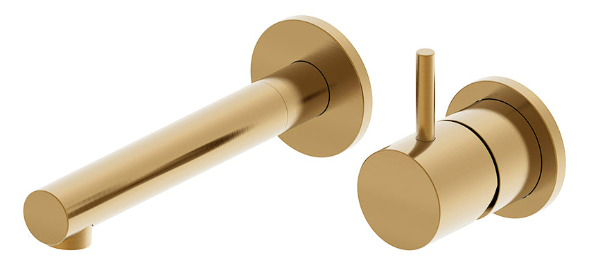 Wiesbaden Style wastafelkraan inbouw PVD geborsteld messing - productfoto