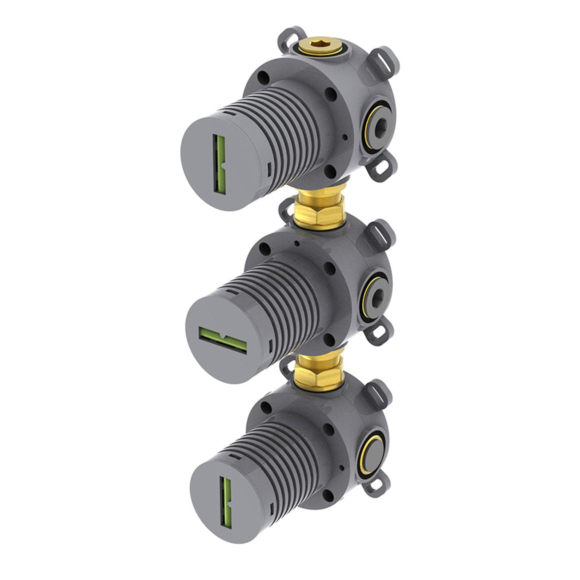 Wiesbaden Caral inbouwdeel thermostatische douchekraan met 2 stopkranen - productfoto