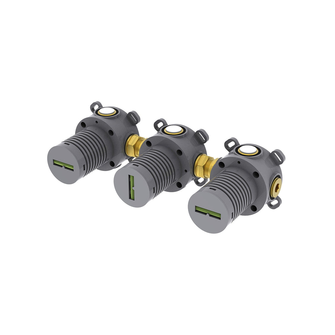 Wiesbaden Caral inbouwdeel thermostatische douchekraan met 2 stopkranen - productfoto