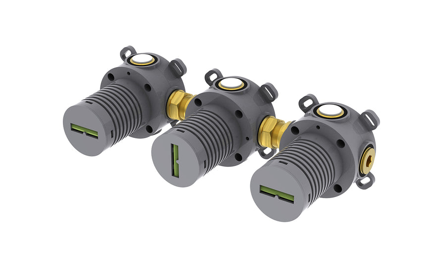 Wiesbaden Caral inbouwdeel thermostatische douchekraan met 2 stopkranen - productfoto