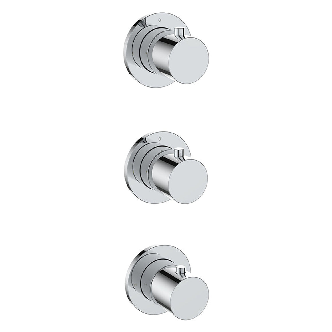 Wiesbaden Caral afbouwdeel thermostatische douchekraan met 2 stopkranen Chroom - productfoto