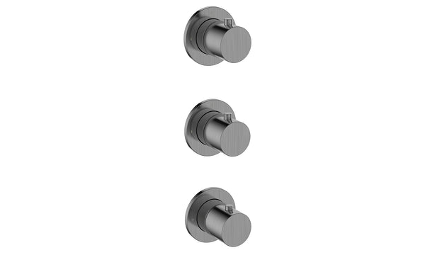 Wiesbaden Caral afbouwdeel thermostatische douchekraan 2 stopkranen PVD