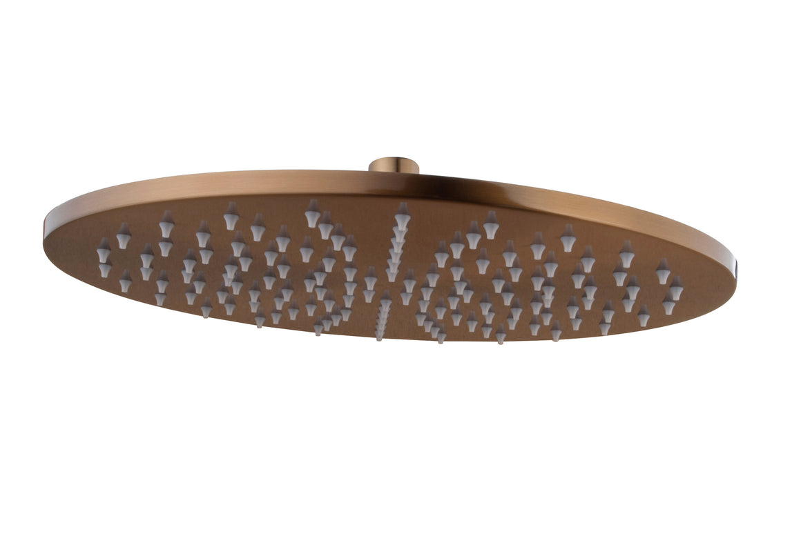Wiesbaden UniMatch hoofddouche rond geborsteld PVD 25 cm - productfoto