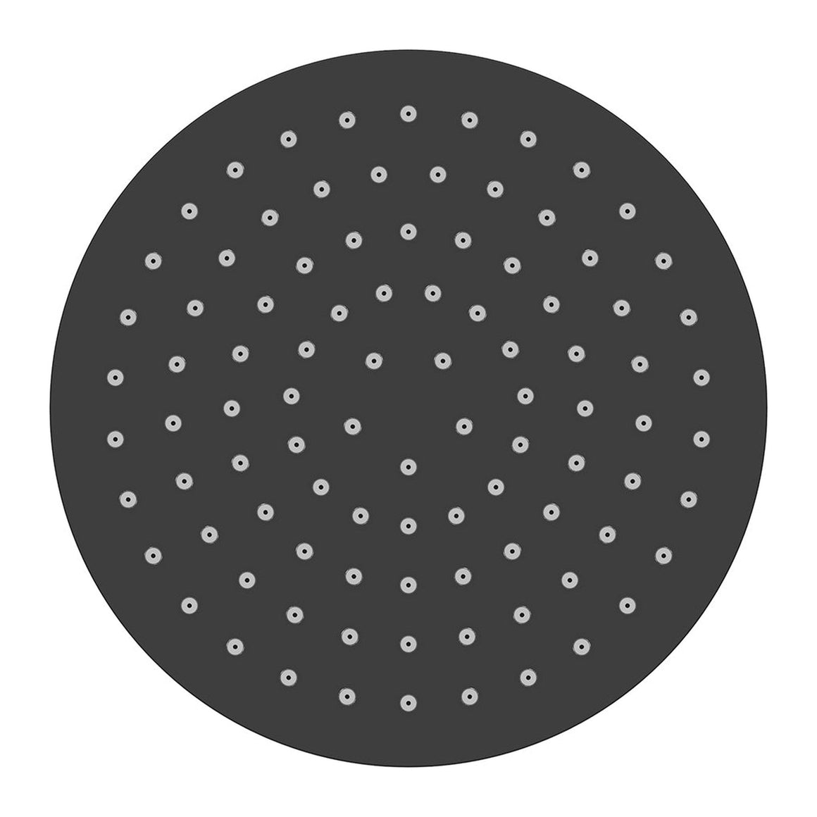 Wiesbaden UniMatch hoofddouche rond 20 x 1,2 cm / Mat zwart - productfoto