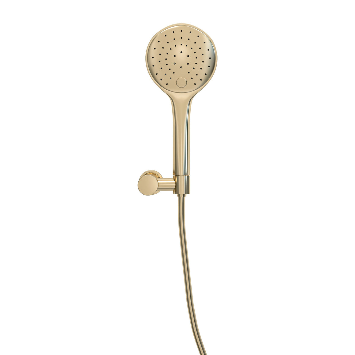Wiesbaden UniMatch handdoucheset met kantelbare wandhouder Geborsteld messing - productfoto