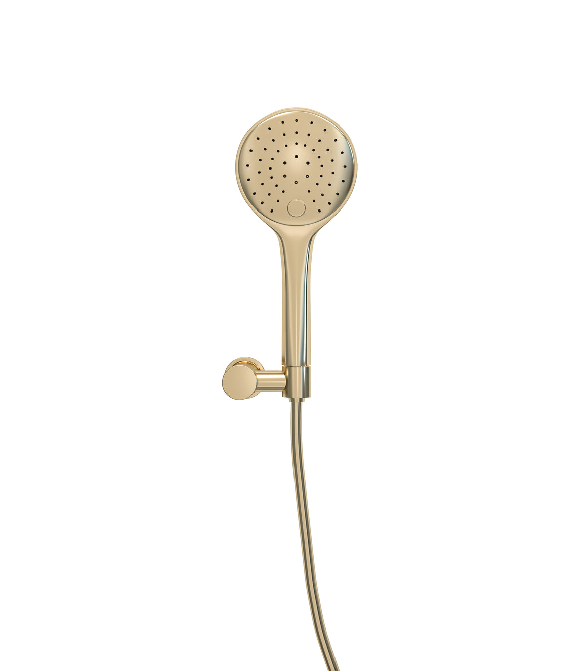 Wiesbaden UniMatch handdoucheset met kantelbare wandhouder Geborsteld messing - productfoto