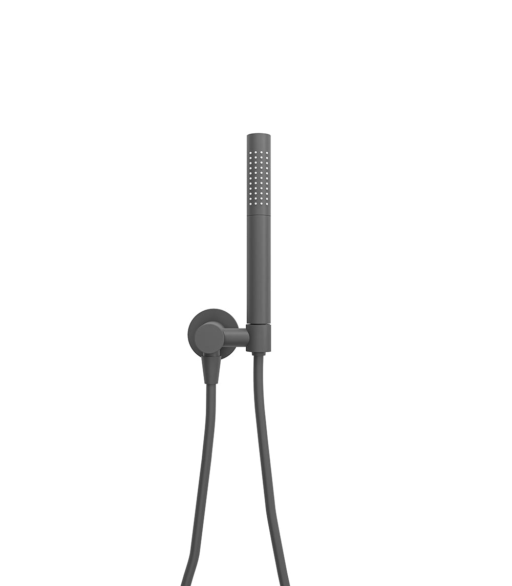 Wiesbaden Wiesbaden UniMatch handdoucheset 1 stand met doucheslang en wandaansluitbocht Gunmetal - productfoto