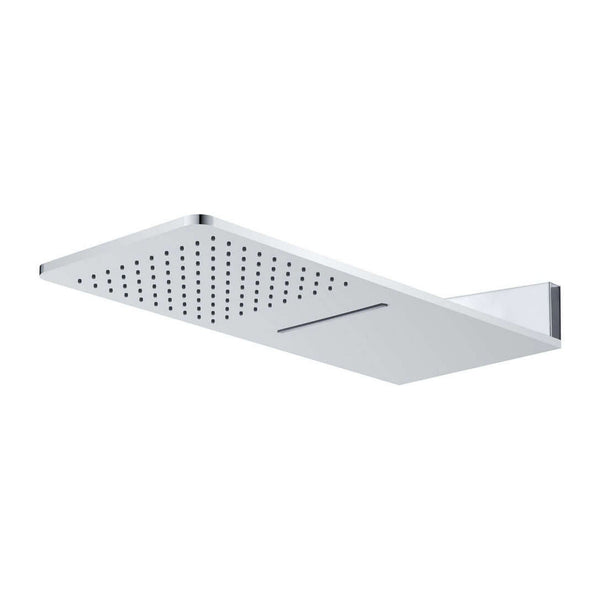 Xellanz Wandhoofddouche met waterval vierkant 600×25 mm chroom