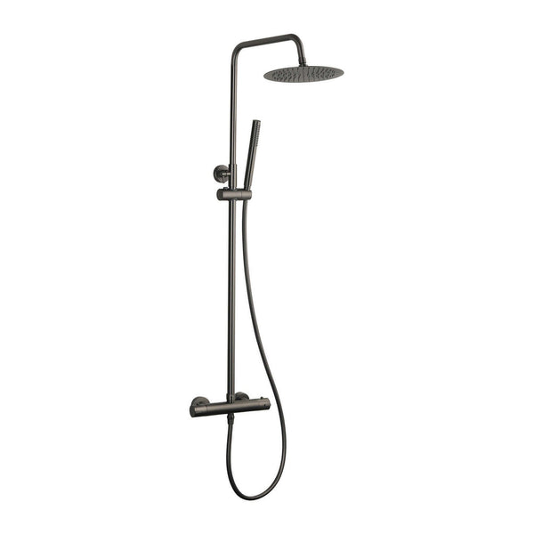 Xellanz Sen eco thermostatische regendoucheset opbouw gunmetal