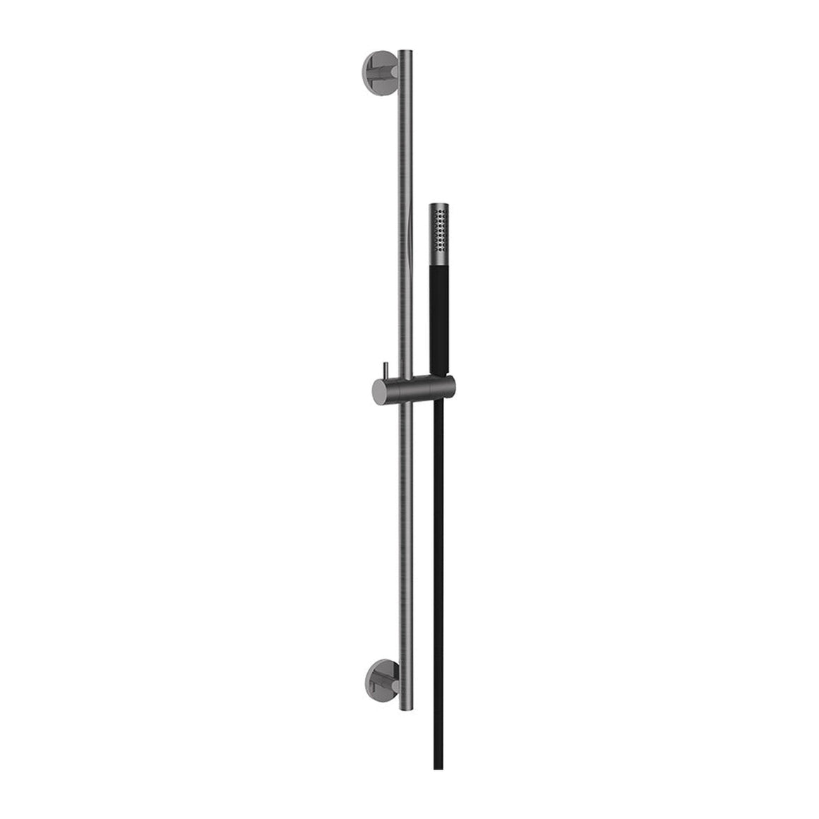 Wiesbaden UniMatch glijstangset met staafhanddouche gunmetal/mat zwart - productfoto