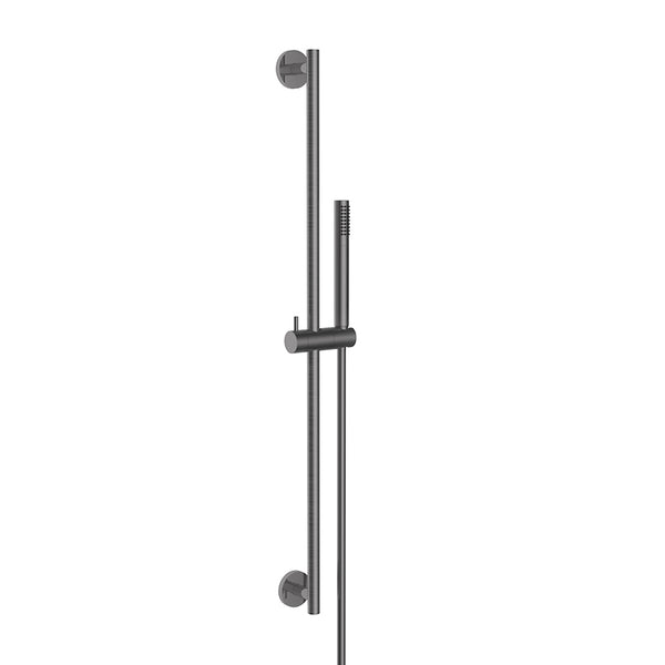 Wiesbaden UniMatch glijstangset met staafhanddouche gunmetal