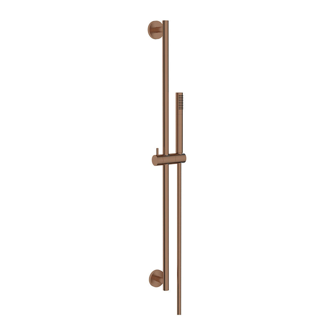 Wiesbaden UniMatch glijstangset compleet met staafhanddouche 1 stand geborsteld brons - productfoto