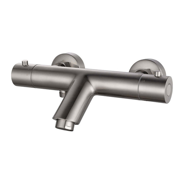 Robinet de baignoire thermostatique Rio acier brossé