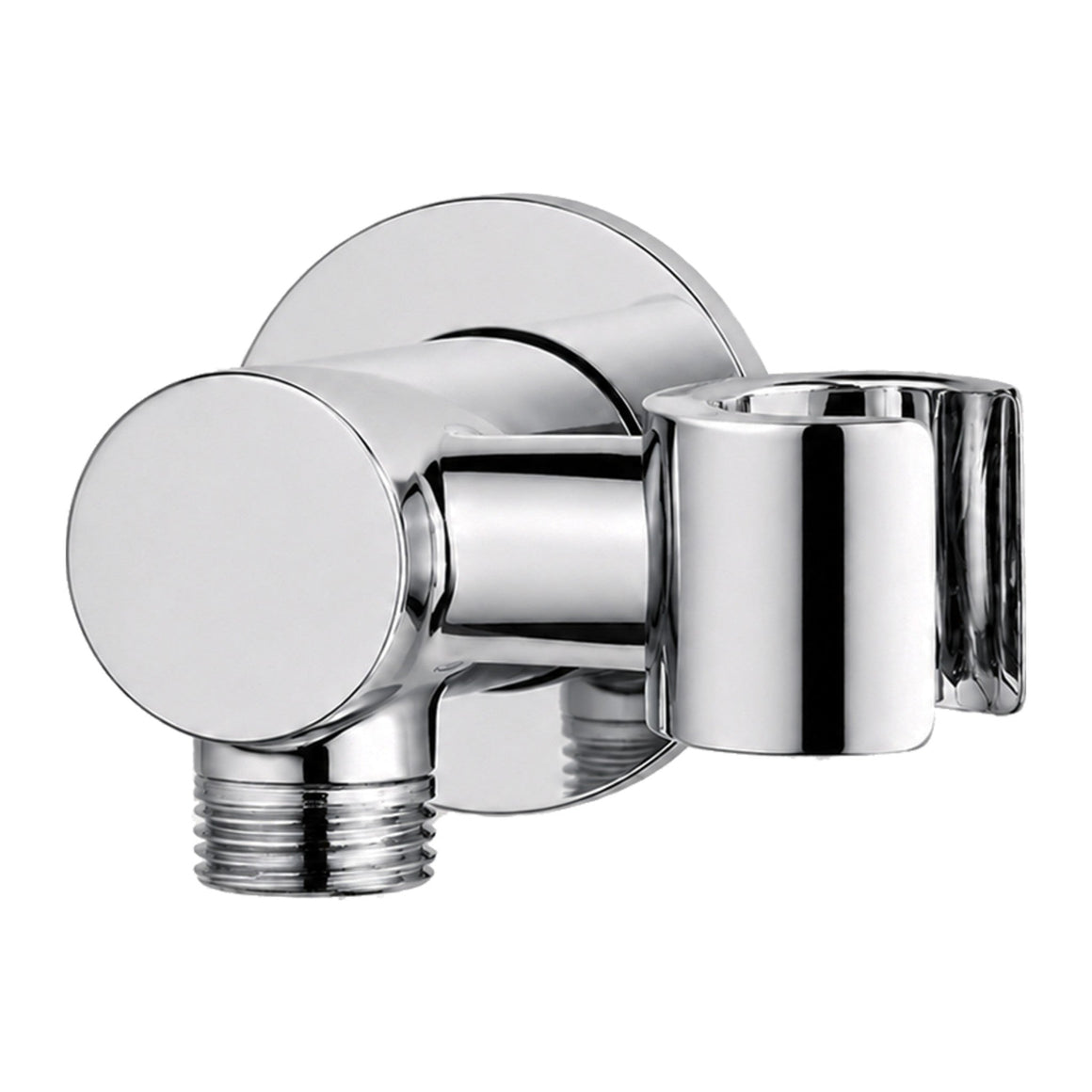 Wiesbaden Caral inbouw badthermostaatset met 2 stopkranen, baduitloop en 3-standen handdouche Chroom - productfoto