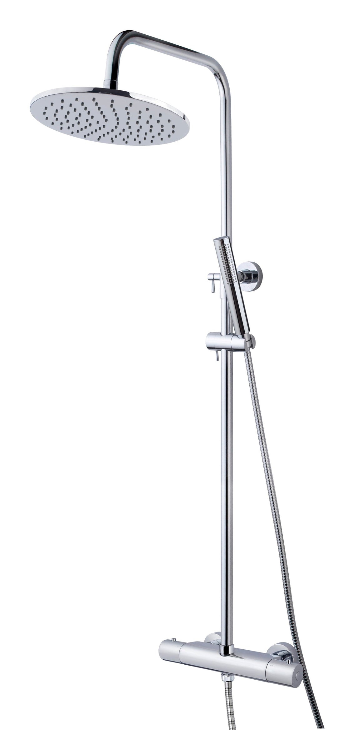 Wiesbaden Caral thermostatische regendoucheset opbouw Chroom - productfoto