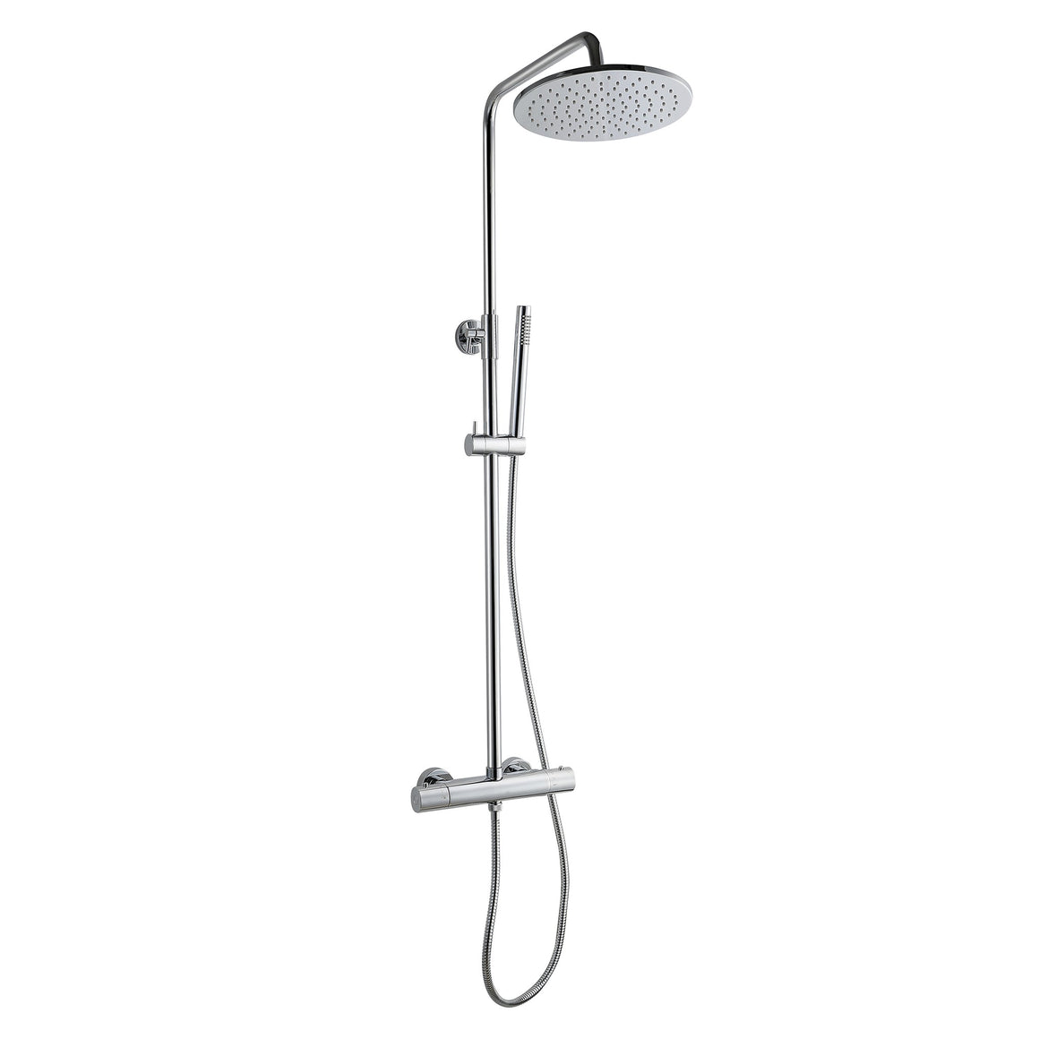 Wiesbaden Caral thermostatische regendoucheset opbouw Chroom - productfoto