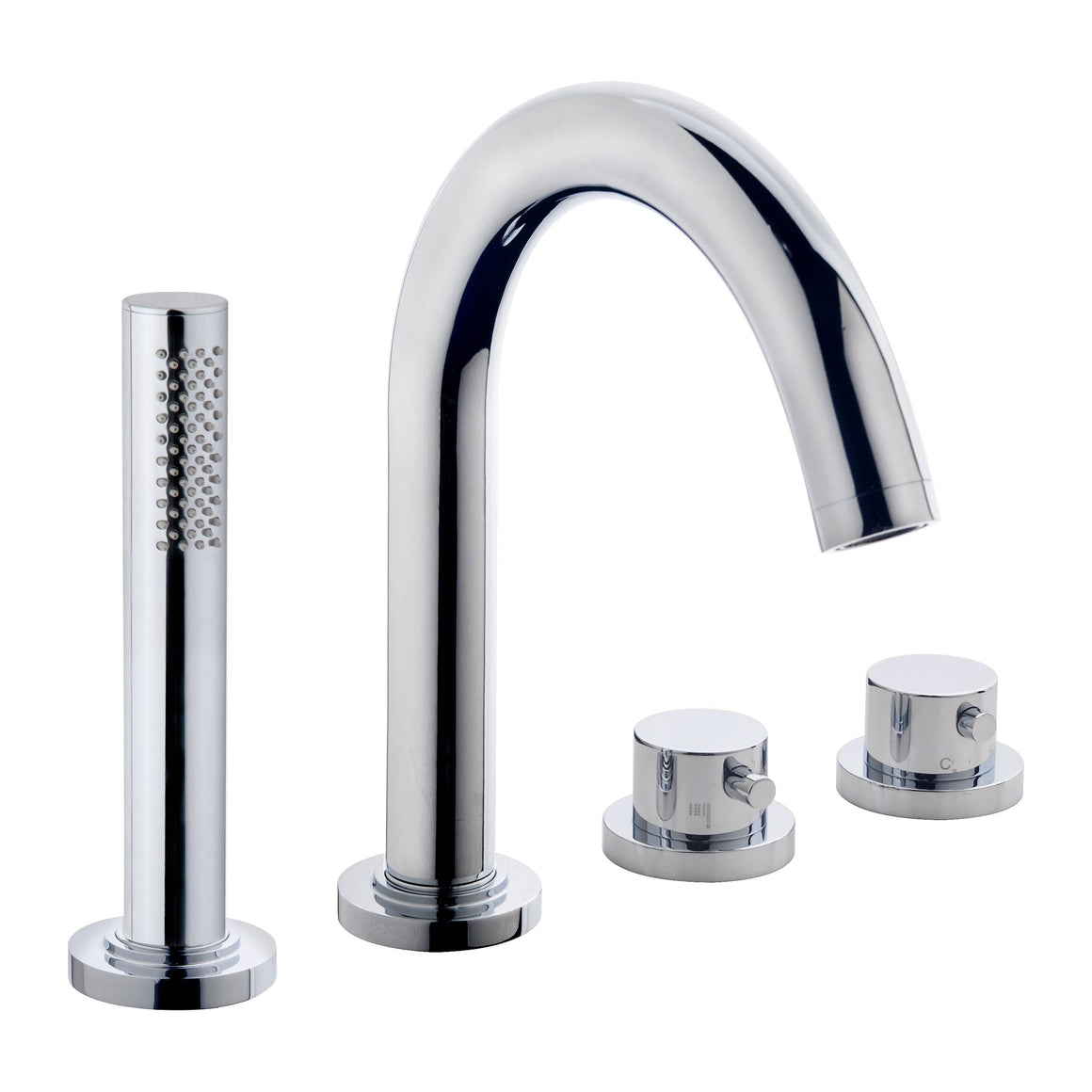 Wiesbaden Caral afbouwdeel badrandthermostaat 4-gats Chroom - productfoto
