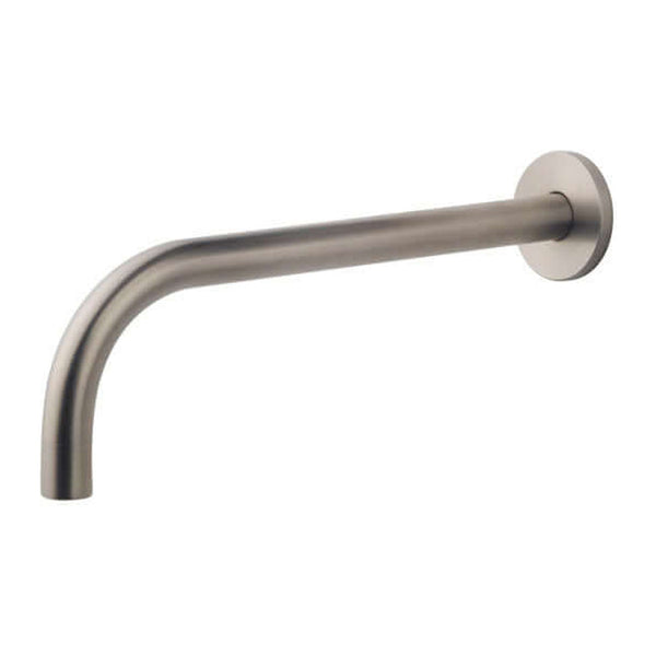 Wiesbaden Slim 18mm uitloop rond 25cm 1/2" geborsteld staal PVD