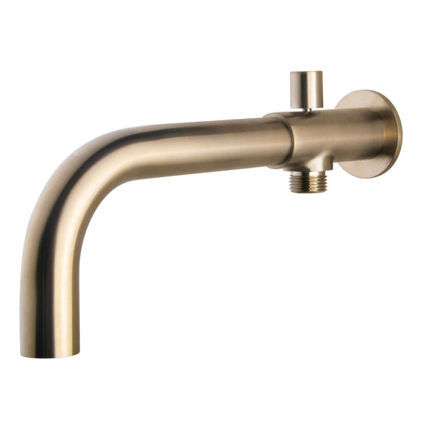 bec de baignoire encastré avec inverseur rond 23cm acier brossé PVD